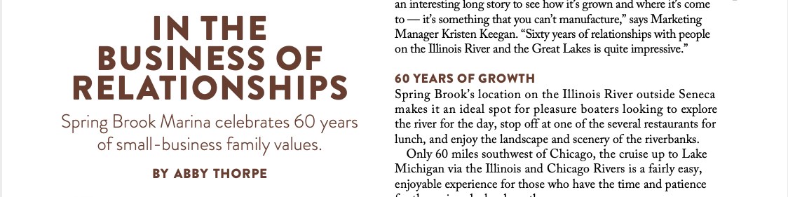 You are currently viewing Spring Brook Marina Anniversary Celebrated In Lakeland Magazine