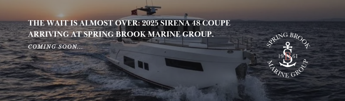 Read more about the article The Wait Is Almost Over 2025 Sirena 48 Coupe Arriving At Spring Brook Marine Group